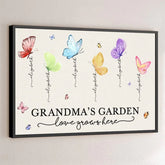 Love Grown In Grandma's Garden - Family Personalized Custom Horizontal Poster - Gift For Mom. Grandma