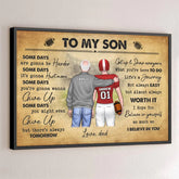 Football First. Everything Else Later - Family Personalized Custom Horizontal Poster - Gift For Family Members. Sport Lovers. Sport Players