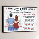You Complete Me - Couple Personalized Custom Horizontal Poster - Gift For Husband Wife. Anniversary