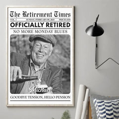 Custom Photo No More Monday Blues - Personalized Custom Vertical Poster - Appreciation. Retirement Gift For Coworkers. Work Friends. Colleagues. Family Members