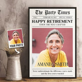 Custom Photo Enjoy The Next Chapter In Life - Personalized Custom Vertical Poster - Appreciation. Retirement Gift For Coworkers. Work Friends. Colleagues. Family Members