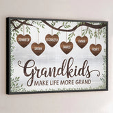 From A Grandma's Roots Grows A Grandchild's Dreams - Family Personalized Custom Horizontal Poster - Gift For Mom. Grandma