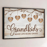 A Grandchild Is A Tree Of Life. Nurtured By Generations - Family Personalized Custom Horizontal Poster - Gift For Mom. Grandma