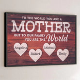 Mom Is The World's Most Beautiful Place - Family Personalized Custom Horizontal Poster - Gift For Mom