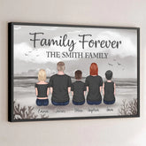 Family Forever. Bound By Love - Family Personalized Custom Horizontal Poster - Gift For Family Members