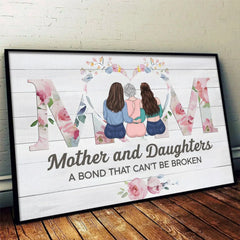 Every Daughter Dreams Of A Mom Like Mine - Family Personalized Custom Horizontal Poster - Gift For Mom. Daughter