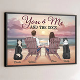 Pawsitively In Love - Couple Personalized Custom Horizontal Poster - Gift For Husband Wife. Anniversary