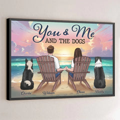Our Hearts Beat As One - Couple Personalized Custom Horizontal Poster - Gift For Husband Wife. Anniversary