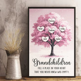 Grandchildren Are The Heartbeat Of A Grandparent's Soul - Family Personalized Custom Vertical Poster - Gift For Grandma. Grandpa. Grandkid