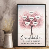 Grandchildren. Little Blessings And Endless Joy - Family Personalized Custom Vertical Poster - Gift For Grandma. Grandpa. Grandkid