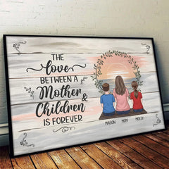 A Mother's Love Is Infinite - Family Personalized Custom Horizontal Poster - Gift For Mom