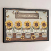 Grandma's Garden Is Where Memories Bloom - Family Personalized Custom Horizontal Poster - Gift For Mom. Grandma