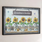 The Beauty Of Grandma's Garden Is Rooted In Her Love - Family Personalized Custom Horizontal Poster - Gift For Mom. Grandma