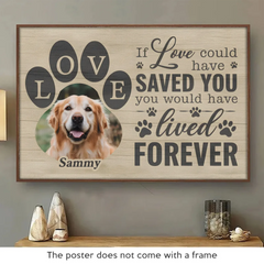 Custom Photo A Piece Of My Heart Is With You Forever - Memorial Personalized Custom Horizontal Poster - Sympathy Gift For Pet Owners. Pet Lovers