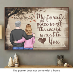 My Heart Is Yours - Couple Personalized Custom Horizontal Poster - Gift For Husband Wife. Anniversary