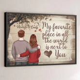 My Heart Is Yours - Couple Personalized Custom Horizontal Poster - Gift For Husband Wife. Anniversary