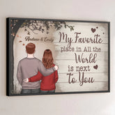 I Feel Complete When I'm With You - Couple Personalized Custom Horizontal Poster - Gift For Husband Wife. Anniversary