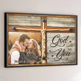 Custom Photo Together. We Fulfill Each Other's Hearts - Couple Personalized Custom Horizontal Poster - Gift For Husband Wife. Anniversary