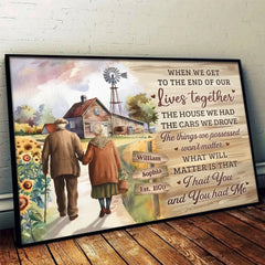 Growing Old With You Is My Favorite Adventure - Couple Personalized Custom Horizontal Poster - Gift For Husband Wife. Anniversary