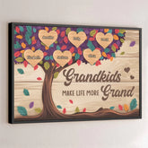 A Garden Of Love Grows In A Grandma's Heart - Family Personalized Custom Horizontal Poster - Gift For Grandma. Grandpa. Grandkid