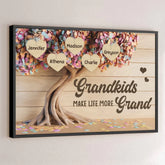 Together We Make A Family - Family Personalized Custom Horizontal Poster - Gift For Grandma. Grandpa. Grandkid