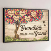 Grandkids Complete Your Heart - Family Personalized Custom Horizontal Poster - Gift For Grandma. Grandpa. Grandkid