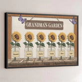 She Plants Seeds Of Love And Watches Her Family Bloom - Family Personalized Custom Horizontal Poster - Gift For Mom. Grandma