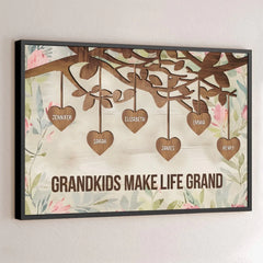 Family Love. A Timeless Treasure - Family Personalized Custom Horizontal Poster - Gift For Mom. Grandma