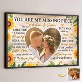 Custom Photo You Are My Perfect Match- Couple Personalized Custom Horizontal Poster - Gift For Husband Wife. Anniversary