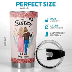 The Sister Of My Soul - Bestie Personalized Custom Tumbler - Gift For Best Friends. BFF. Sisters