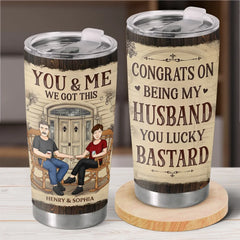 My Heart Recognized You From The Start - Couple Personalized Custom Tumbler - Gift For Husband Wife. Anniversary
