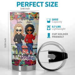 We're The Perfect Mix Of Grace And Grit - Bestie Personalized Custom Tumbler - Gift For Best Friends. BFF. Sisters