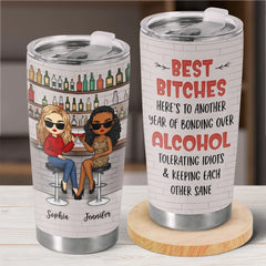 We're Fierce. Fabulous And Unbreakable - Bestie Personalized Custom Tumbler - Gift For Best Friends. BFF. Sisters