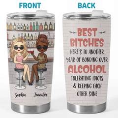 We're Fierce. Fabulous And Unbreakable - Bestie Personalized Custom Tumbler - Gift For Best Friends. BFF. Sisters