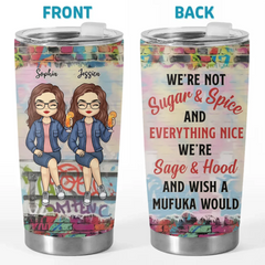 We're The Perfect Mix Of Grace And Grit - Bestie Personalized Custom Tumbler - Gift For Best Friends. BFF. Sisters
