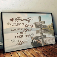 Together We Make One Beautiful Family - Family Personalized Custom Horizontal Poster - Gift For Family Members