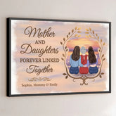 A Sweet Reminder Of The Love Between Mom And Daughter - Family Personalized Custom Horizontal Poster - Gift For Mom. Daughter