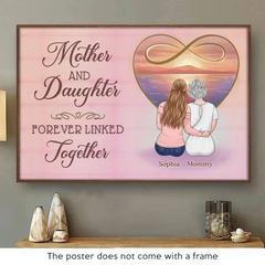 Because Every Family Has A Story Worth Sharing - Family Personalized Custom Horizontal Poster - Mother's Day. Gift For Mom. Grandma. Daughter