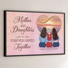 Because Every Family Has A Story Worth Sharing - Family Personalized Custom Horizontal Poster - Mother's Day. Gift For Mom. Grandma. Daughter
