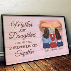 Because Family Is The Heart Of Every Home - Family Personalized Custom Horizontal Poster - Mother's Day. Gift For Mom. Grandma. Daughter