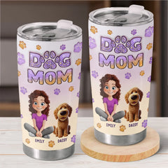 Paws And Claws. All My Love - Dog & Cat Personalized Custom 3D Inflated Effect Printed Tumbler - Gift For Pet Owners. Pet Lovers