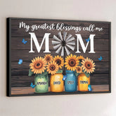 You Make My World Brighter - Family Personalized Custom Horizontal Poster - Mother's Day. Gift For Mom. Grandma