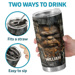 A Fun Way To Start Your Day With A Roar - Family Personalized Custom 3D Inflated Effect Printed Tumbler - Gift For Yourself. Best Friends. Siblings. Family Members
