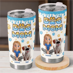 One Heart. Two Tails. Endless Love - Dog & Cat Personalized Custom 3D Inflated Effect Printed Tumbler - Gift For Pet Owners. Pet Lovers