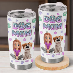 Home Is Where The Fur Sticks To Everything - Dog & Cat Personalized Custom 3D Inflated Effect Printed Tumbler - Gift For Pet Owners. Pet Lovers
