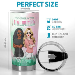 To The Moon And Beyond. Bestie - Bestie Personalized Custom Tumbler - Gift For Best Friends. BFF. Sisters