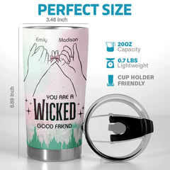 Crossed Fingers. Crossed Paths. Besties For Life - Bestie Personalized Custom Tumbler - Gift For Best Friends. BFF. Sisters
