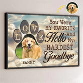 Custom Photo My Pawprints May No Longer Be In Your House - Memorial Personalized Custom Horizontal Poster - Sympathy Gift For Pet Owners. Pet Lovers