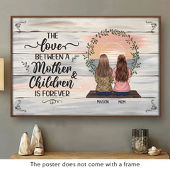 A Mother's Love Is Infinite - Family Personalized Custom Horizontal Poster - Gift For Mom