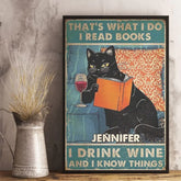 I Drink Wine And I Know Things - Family Personalized Custom Vertical Poster - Gift For Yourself. Best Friends. Siblings. Family Members